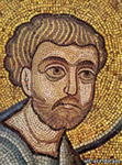 Unknown Apostle (possibly ), Detail Mosaic The Eucharist, St. Sophia Cathedral in Kiev