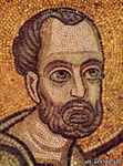 Apostle Simon(not exactly), Detail Mosaic The Eucharist, St. Sophia Cathedral in Kiev