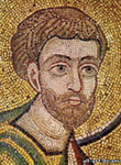 Apostle Luke, Detail Mosaic The Eucharist, St. Sophia Cathedral in Kiev