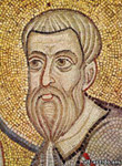 Apostle Matthew, Detail Mosaic The Eucharist, St. Sophia Cathedral in Kiev