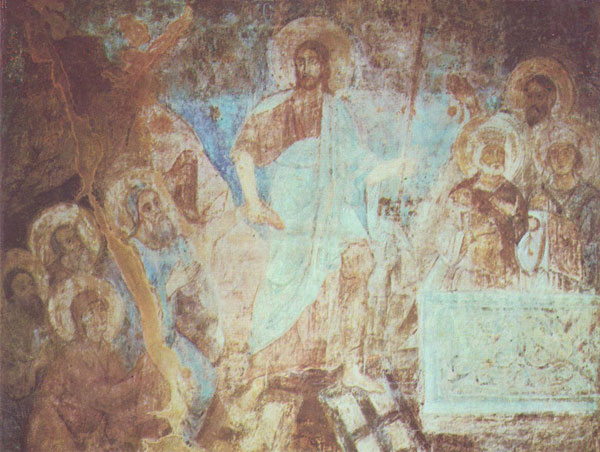 fresco Christ's Descent into Hell Sofia Cathedral