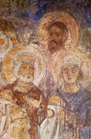 Christ's Descent into Hell. Prophets. Detail. fresco St. Sophia Cathedral in Kiev