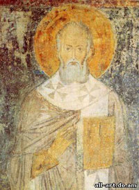 Fresco Grigory Theologian St. Sophia Cathedral in Kiev