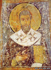 Fresco unknown Saint St. Sophia Cathedral in Kiev