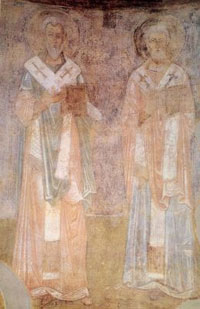 Fresco Saints St. Sophia Cathedral in Kiev