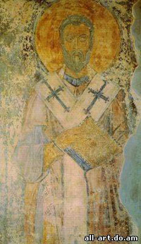 Fresco unknown Saint St. Sophia Cathedral in Kiev