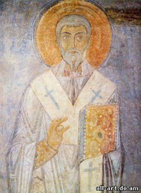 Fresco St. Pankraty Detail St. Sophia Cathedral in Kiev